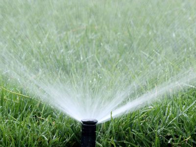 Automatic Garden Irrigation Spray system watering lawn